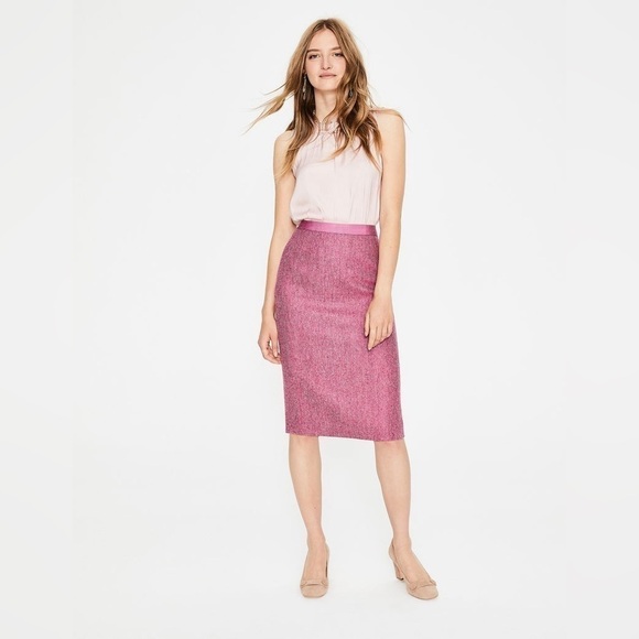 BODEN British Tweed Pink Pencil Skirt size 2​​​​​​​​​​ - Picture 1 of 13
